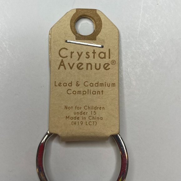 Crystal Avenue NWT, black/silver rhinestone puppy key chain. - Picture 4 of 4